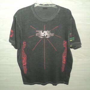 Black Eyed Peas T-Shirt Men's Sz XL Gray Short Slv Rethink Reuse Recycle Defect